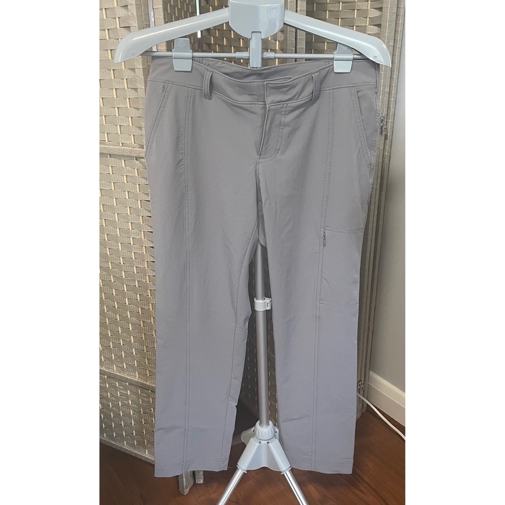 Athleta Gray Trekkie Hiking Pants Womens Size‎ 8 Straight Leg Outdoor Travel